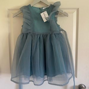 Modern baby and child cloud blue girls dress